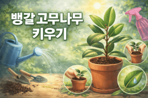 뱅갈 고무나무 실내에서 잘 키우는 방법